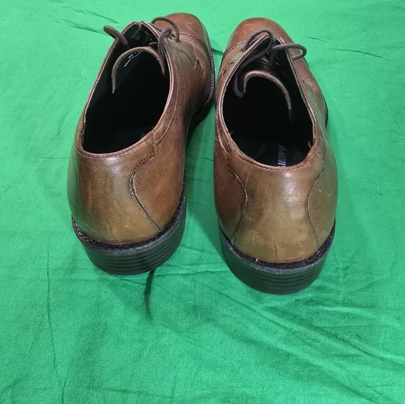 Johnston & Murphy Brown Leather Cap Toe Mens Dress Shoes Size 10M - Picture 5 of 9